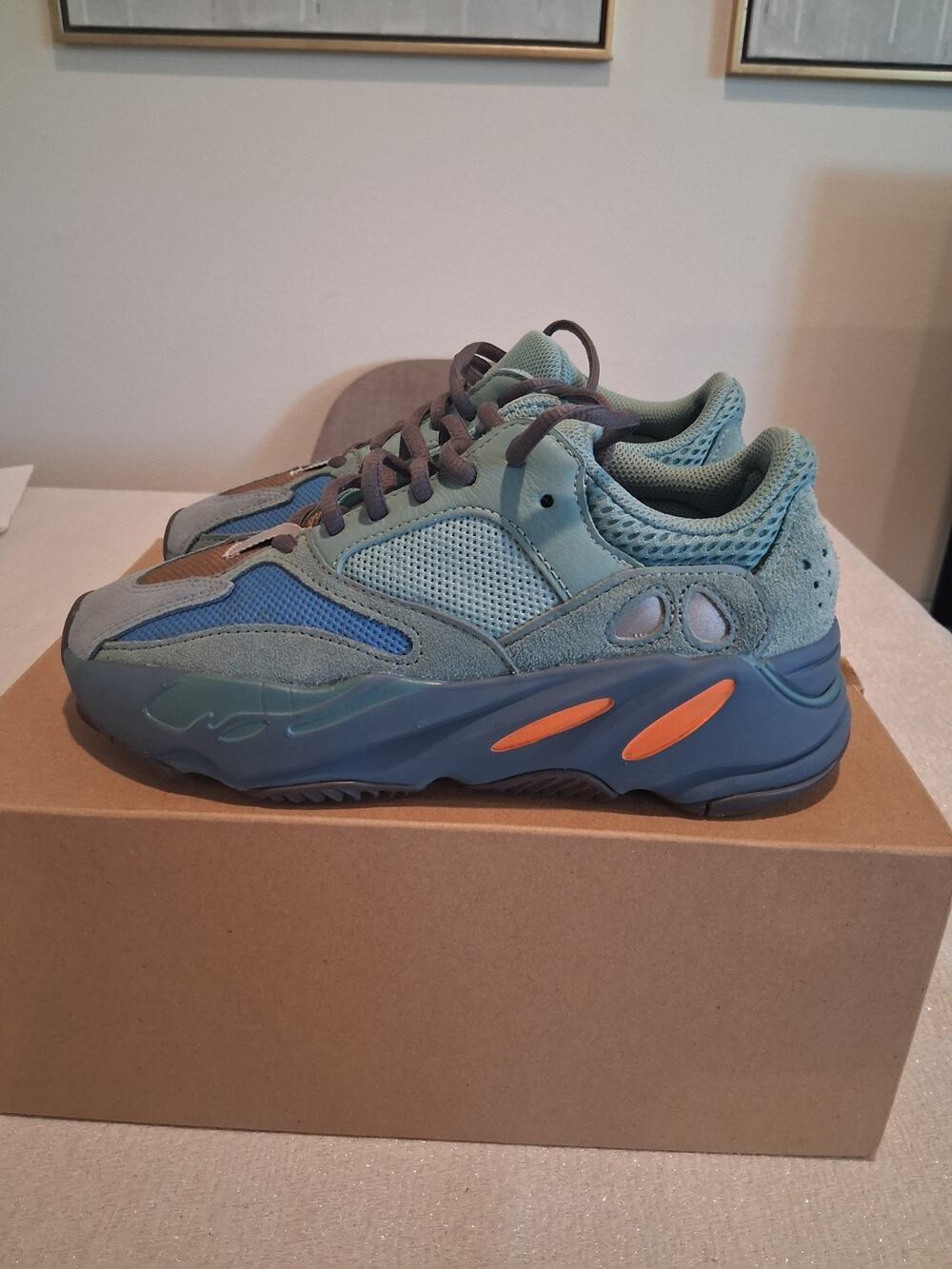 Used adidas Yeezy Boost 700 Faded Azure GZ2002 Men Unisex Size 4 W/ Original Box